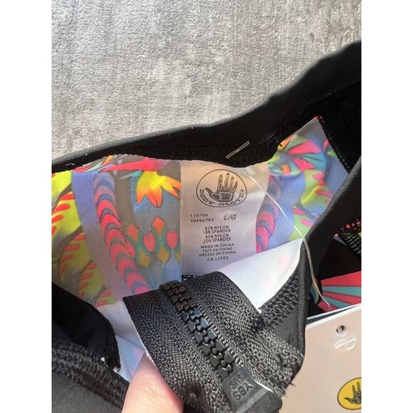 $128 BODY GLOVE Look At Me Stand Up Surf Suit Swimsuit Neon One Piece Zip L - Picture 3 of 9